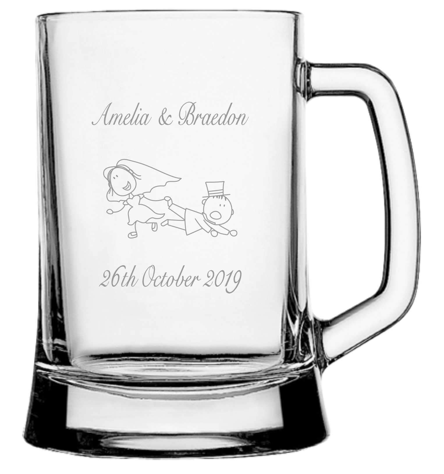 Engraved Birthday 500ml Beer Mug